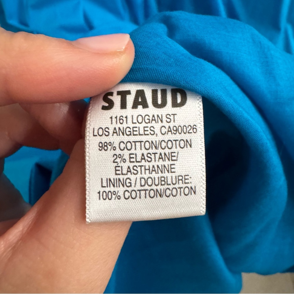 Worn Once STAUD Wells Midi Dress - Island Blue - Picture 6 of 7